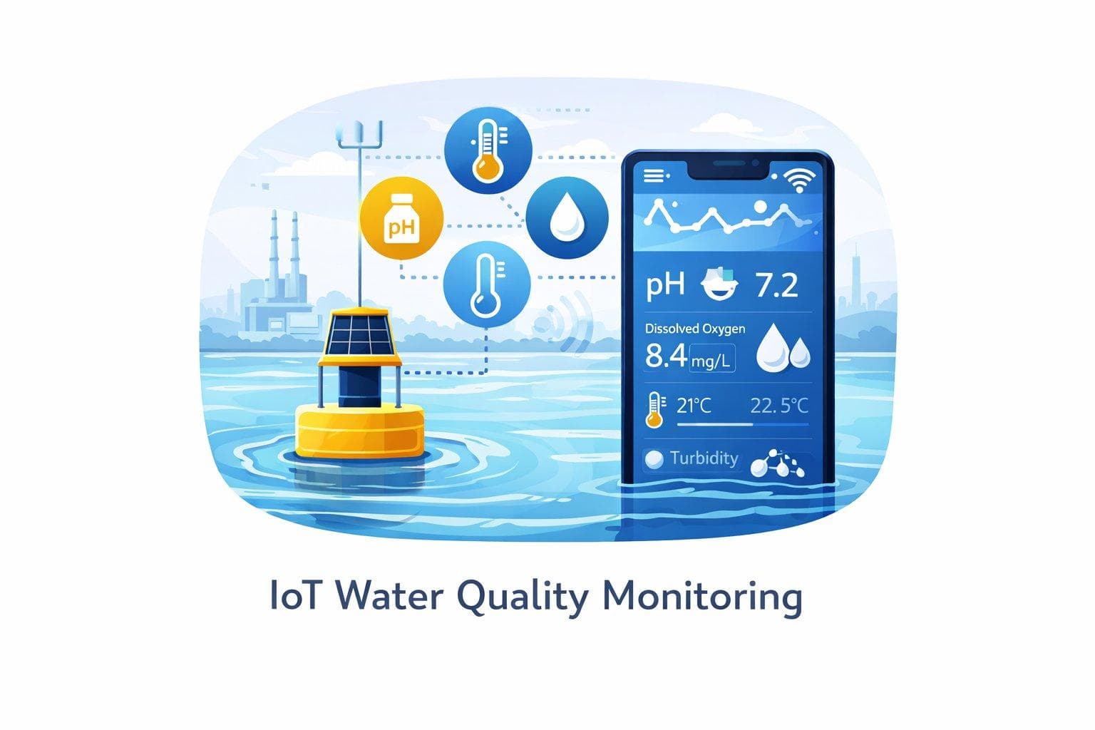 IoT-driven monitoring of a water and wastewater treatment plant