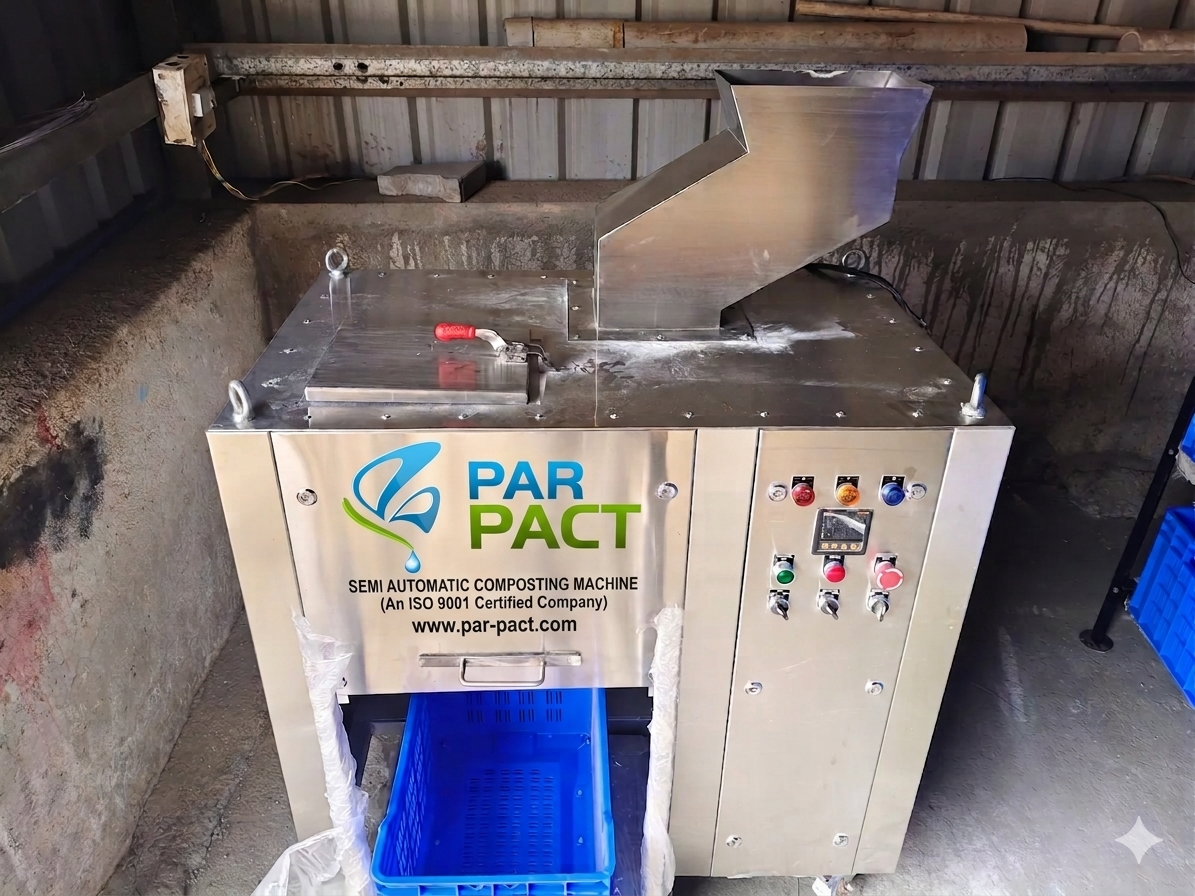 PAR-PACT semi-automatic organic waste composter with curing system